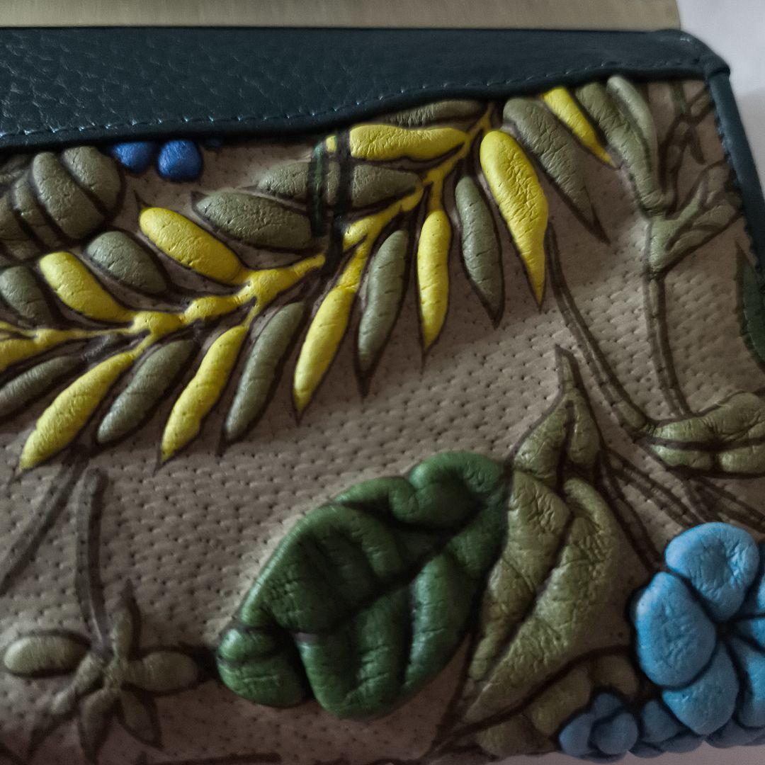 む*ぎ様 花柄デコブランシェがま口財布