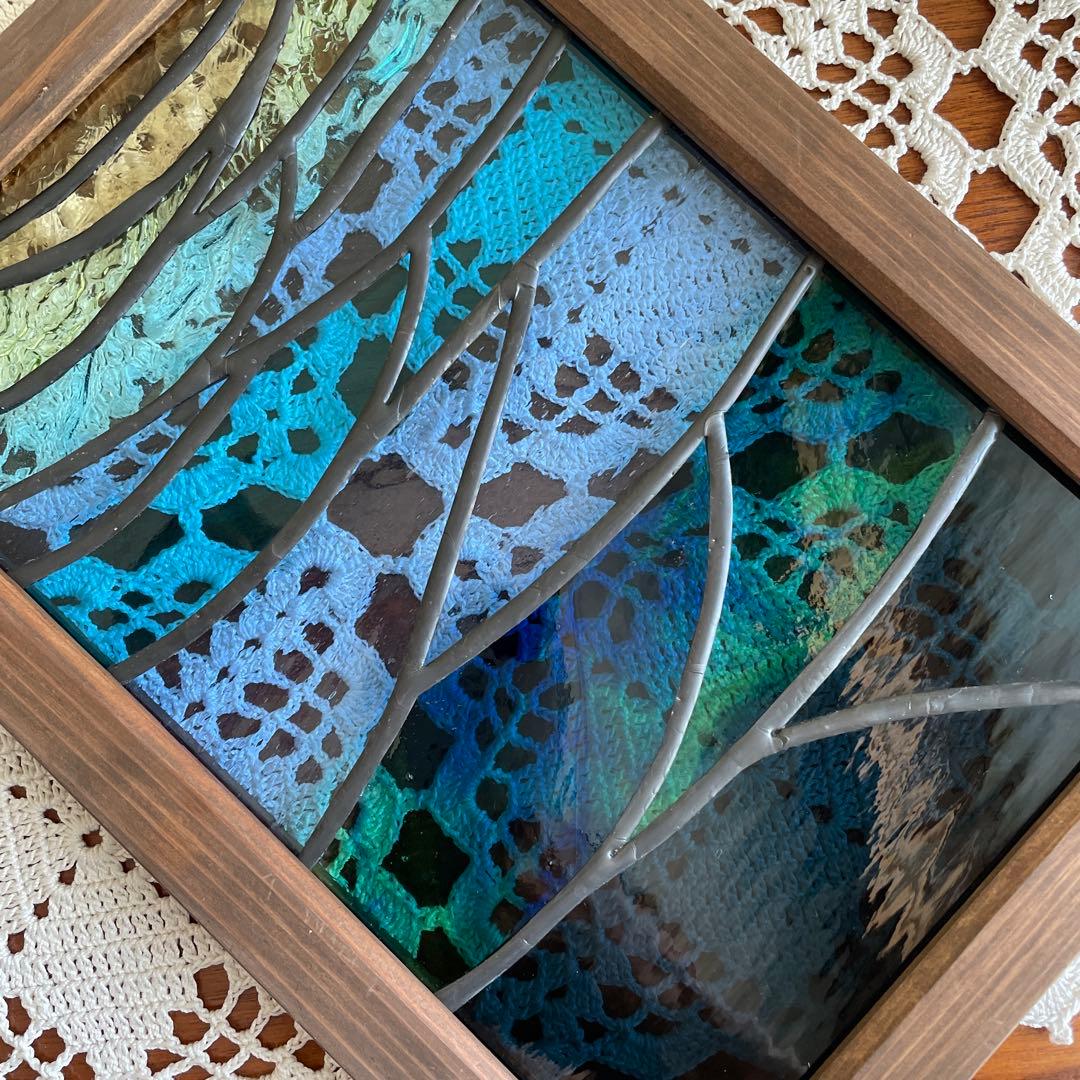 ステンドグラス　パネル　モザイクアート　深海