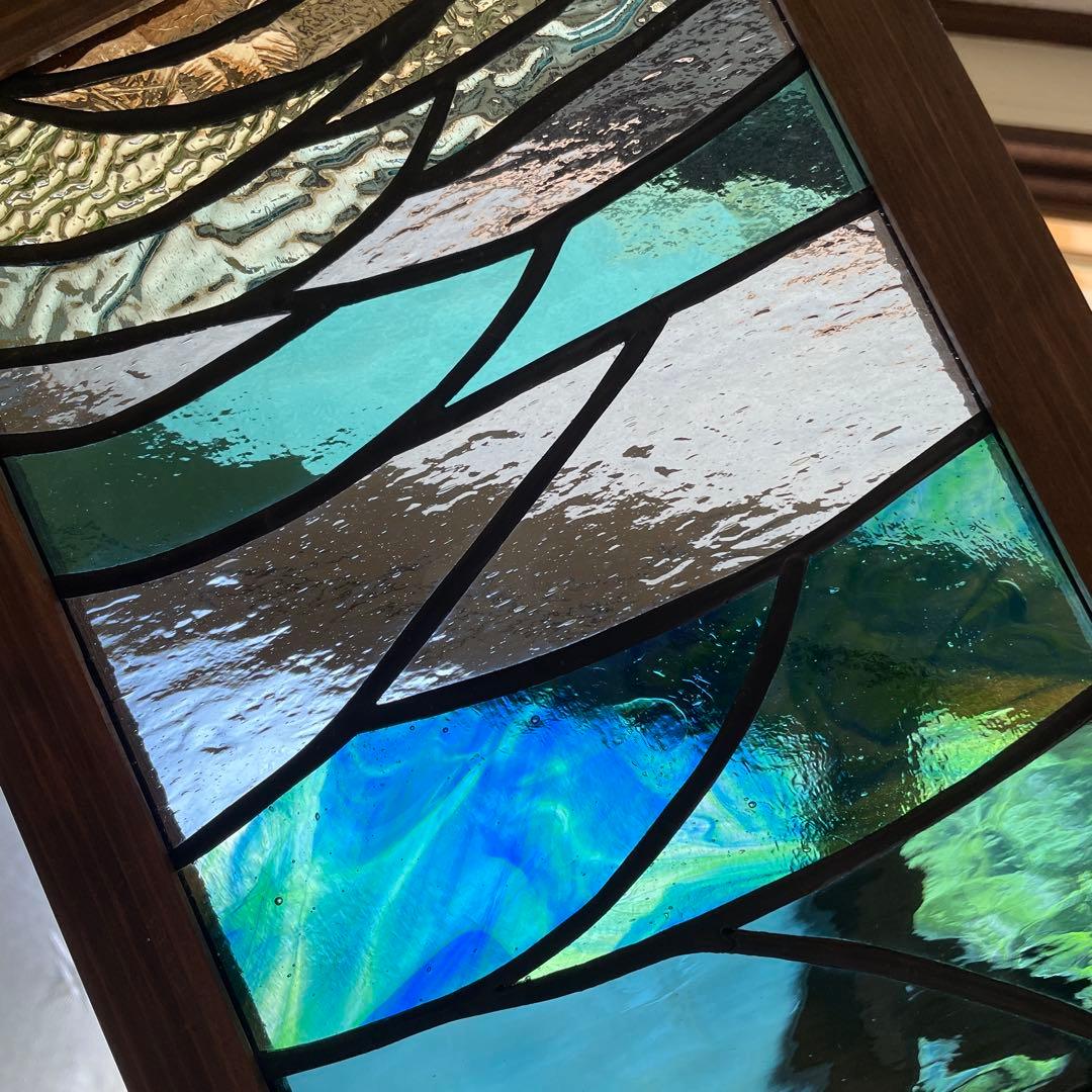 ステンドグラス　パネル　モザイクアート　深海
