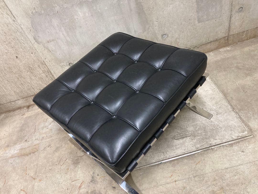 定価80万？Knoll バルセロナ スツール チェア オットマン 黒