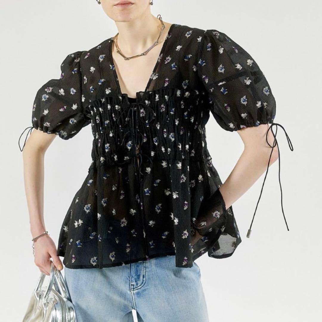 メゾンスペシャル/Jacquard 2way Puff Sleeve Tops