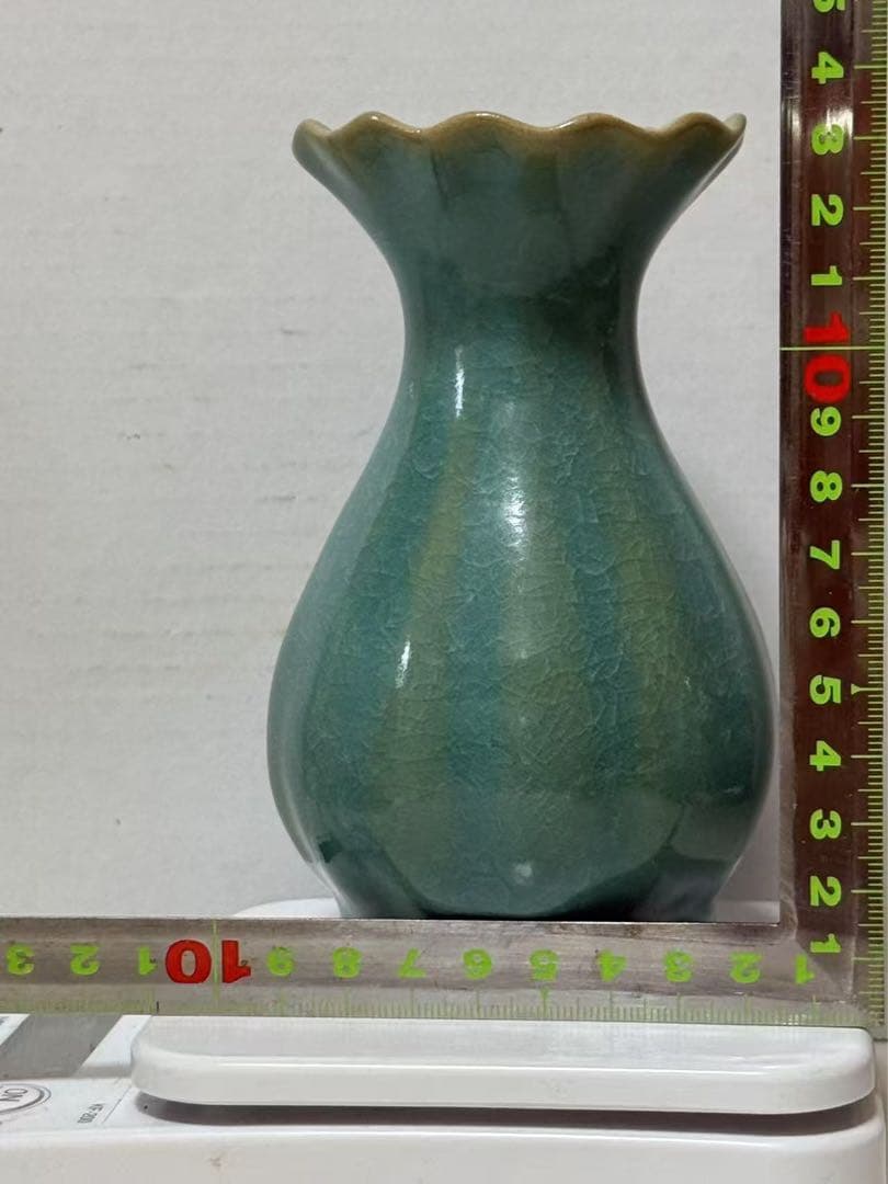 中国古美術中国古陶磁器宋時代汝窯花口瓶古 玩民国期頃茶道具 花入 唐物希少