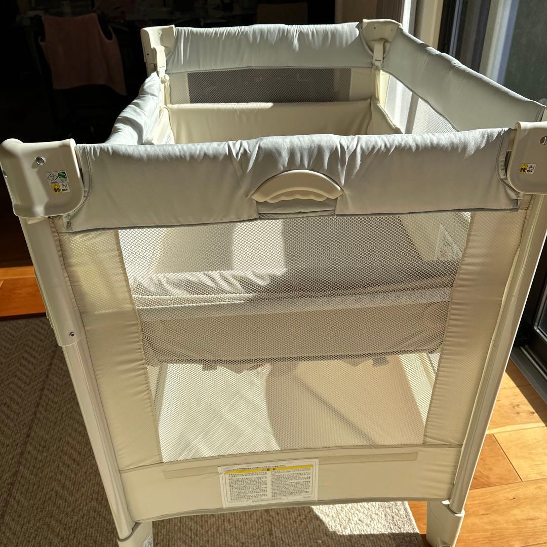 ココネルエアーAB ホワイトグレー ベビーベッド Aprica アップリカ
