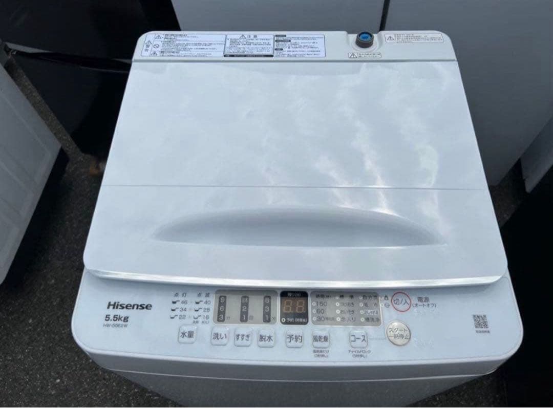 【高年式】2023年式 5.5kg Hisense 洗濯機 HW-55E2W