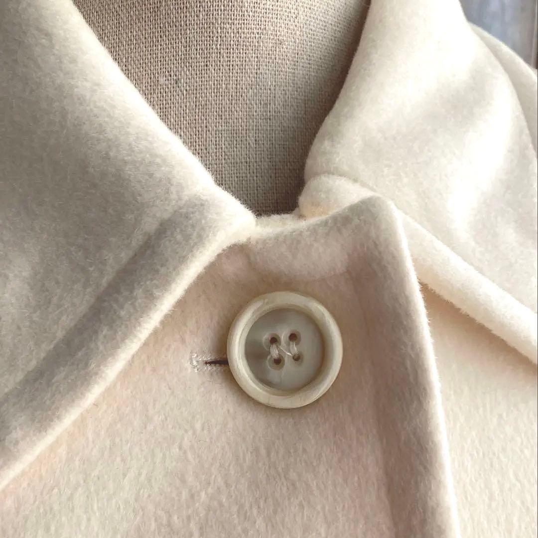 HUGO BOSS 美品 ジャケットコート ファー襟 ショート丈 オフホワイト