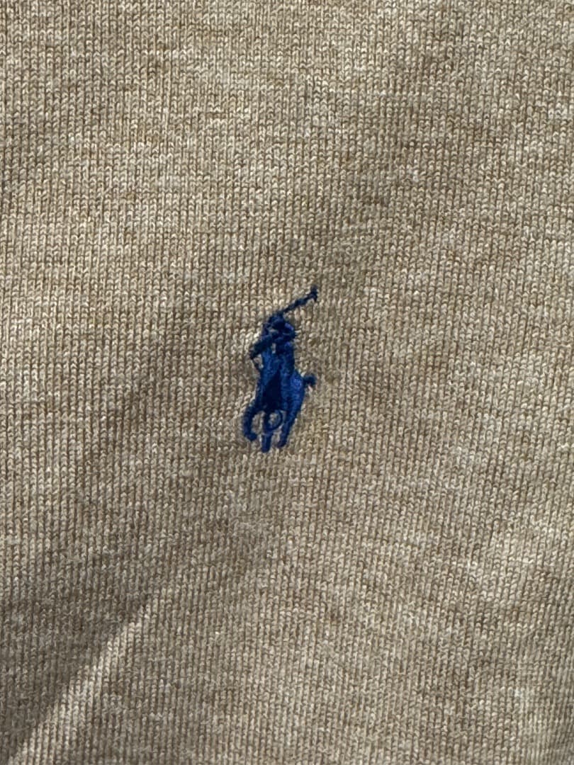 ポロラルフローレン　コットンクルーネックカーディガン キャメル サイズXS 新品