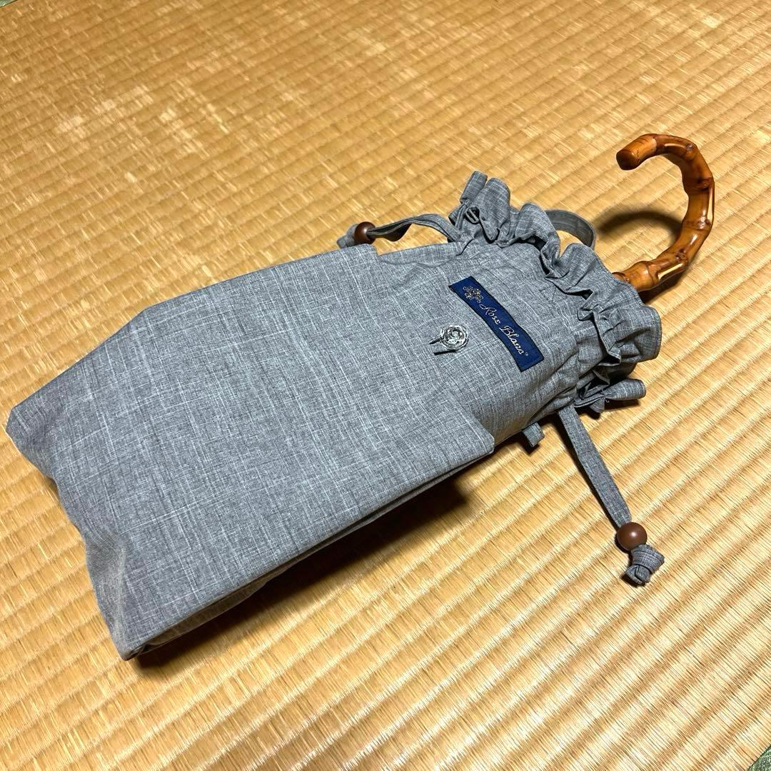 【日傘】芦屋ロサブラン フリル 2段折りたたみ【50cm】【ダンガリーグレー】