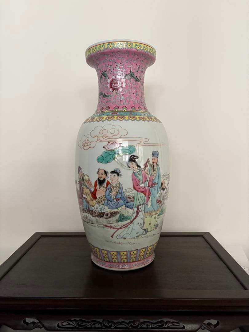 中国風人物画陶器花瓶