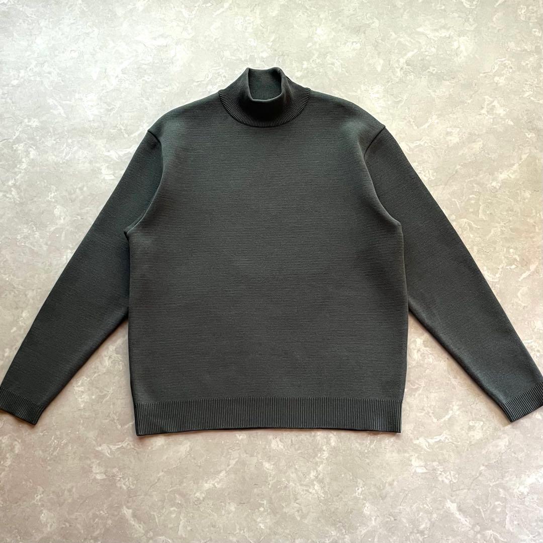 極美品☆パブリック トウキョウ／バウンドウールミラノリブ ハイネックニット XL