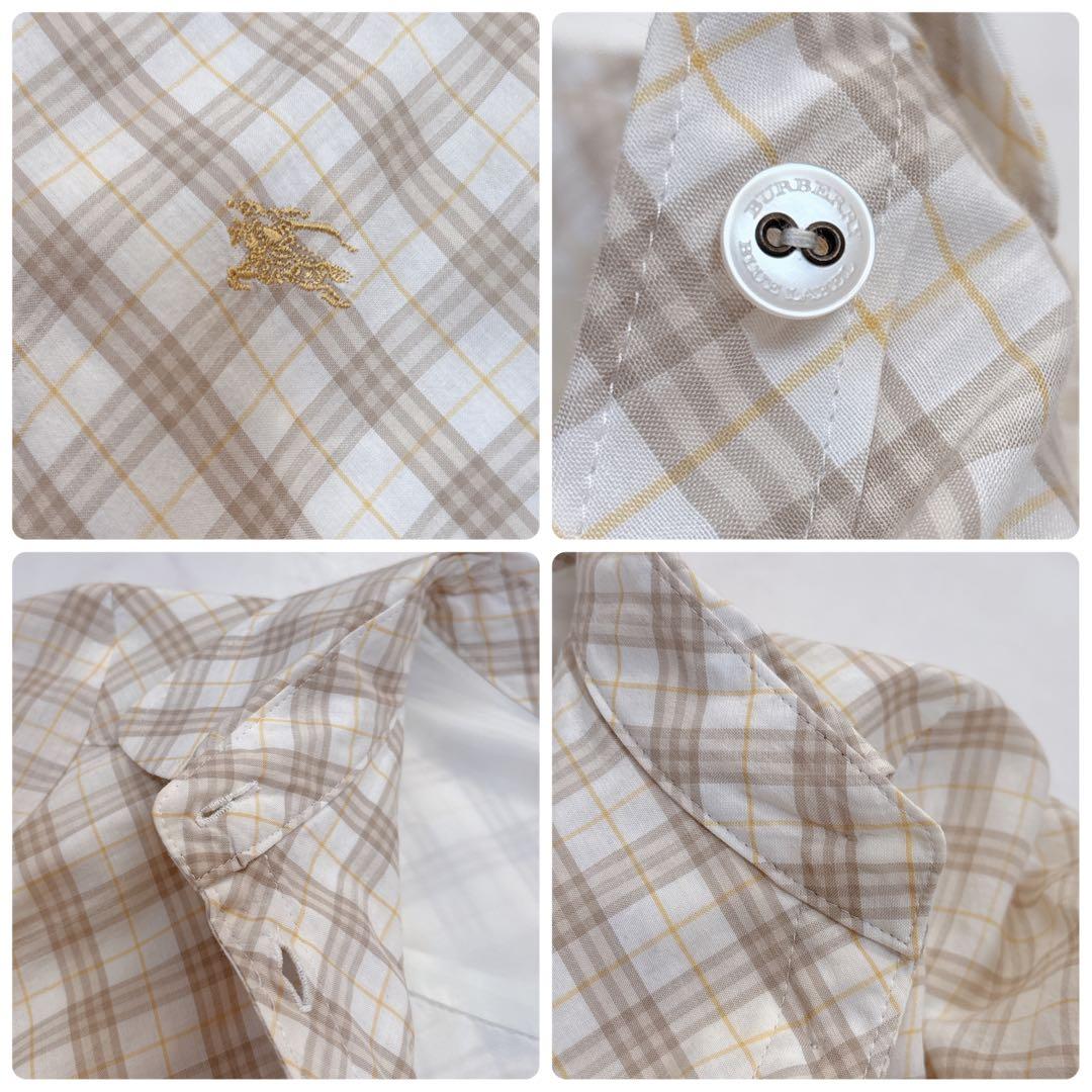 バーバリーブルーレーベル✨️シャツワンピース ノバチェック 紐ベルト 刺繍 ホース