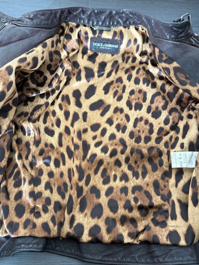 ドルチェ&ガッバーナ シングルライダースジャケット レザージャケット