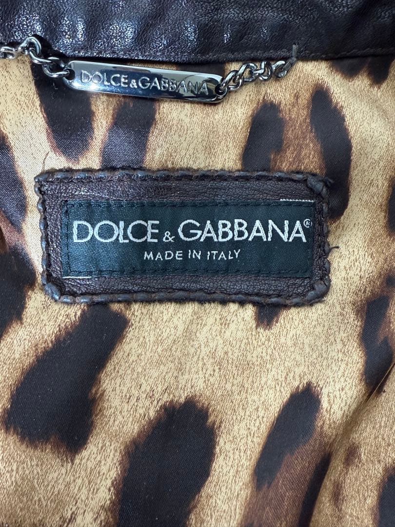 ドルチェ&ガッバーナ シングルライダースジャケット レザージャケット