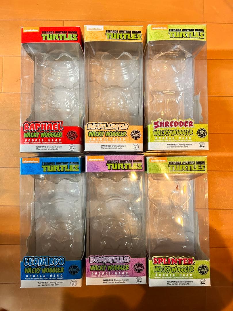 ミュータントタートルズ　ワッキーワブラー　フィギュア 6体セット