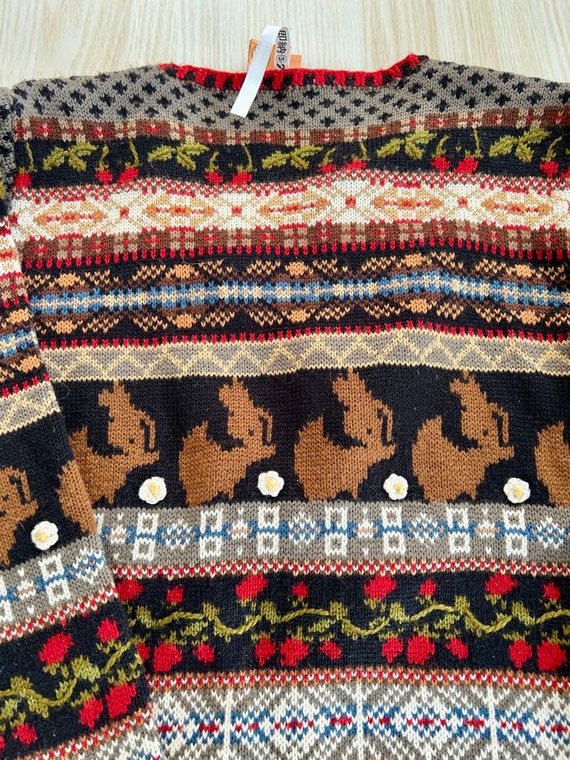 最安値お値下！美品PINK HOUSE苺モチーフカーディガン・クリーニング済