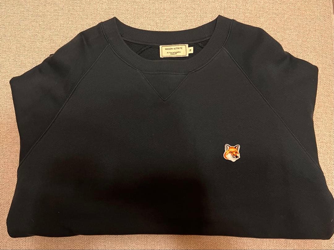 MAISON KITSUNÉ ブラック トレーナー M