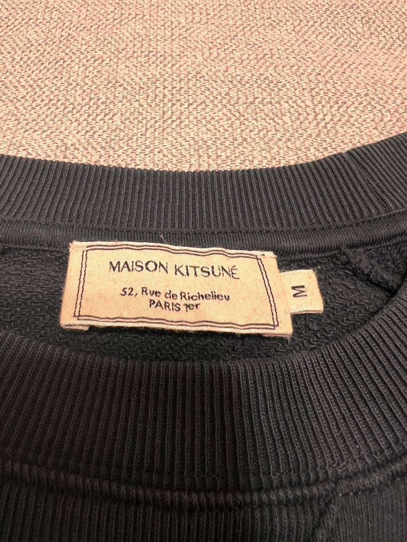 MAISON KITSUNÉ ブラック トレーナー M