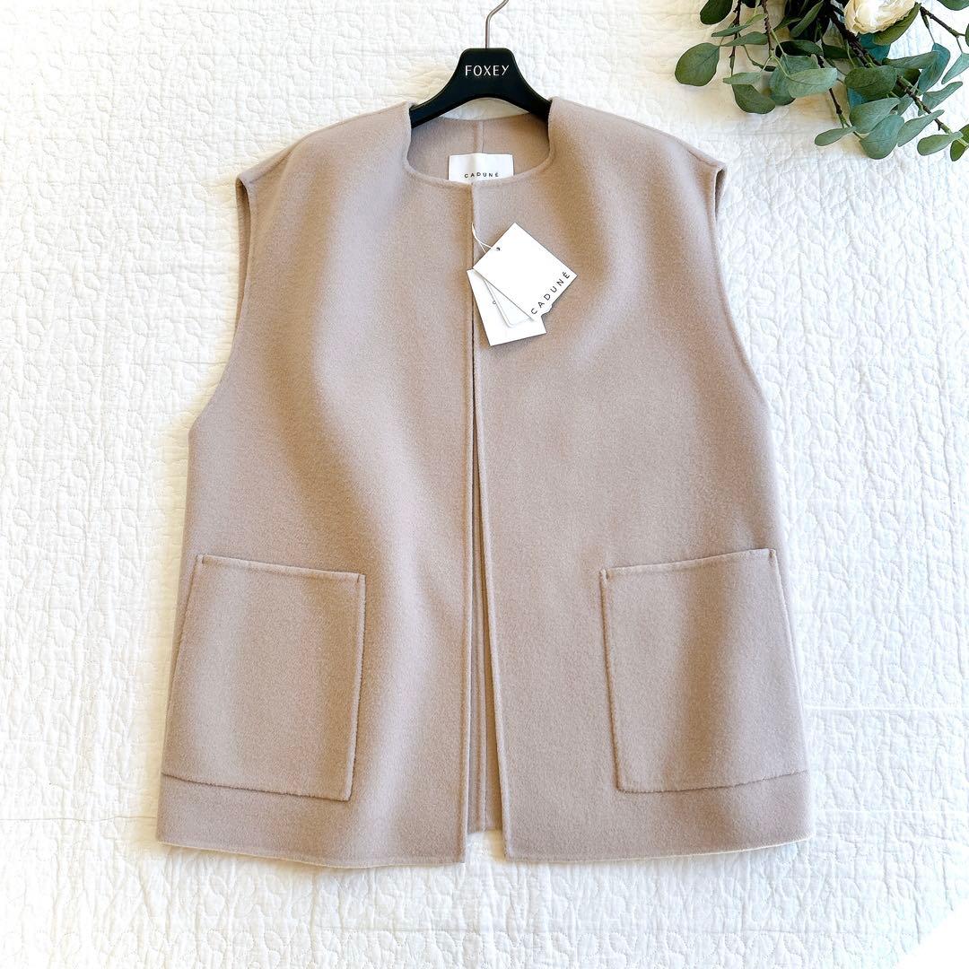 新品タグ付✨ 定価3.9万 CADUNE ウール リバー ベスト ジレ