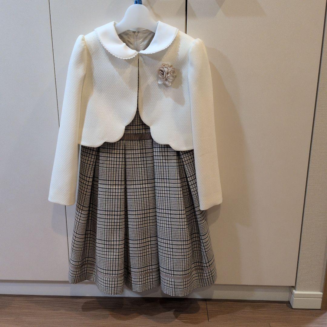 プティマイン 130センチ　女の子　フォーマル　入学式　ボレロ　ワンピース