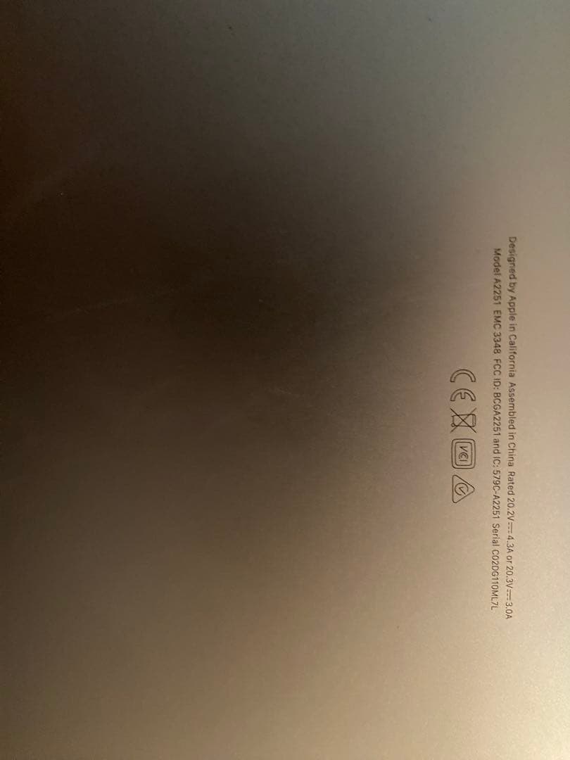 A2251 MacBookPro 13インチ 2020 ジャンク品