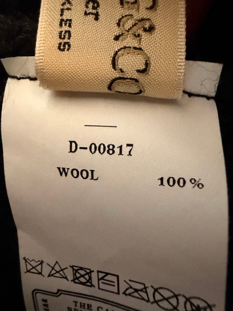 帽子 THE H.W.DOG WOOL KNIT HAT BLACK D-00817