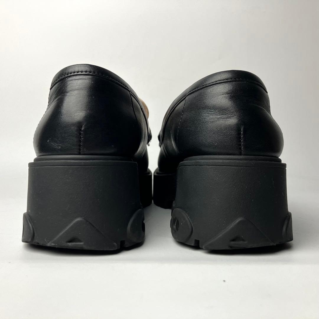 【美品】COACH ルーシー　厚底　レザーローファー　チャンキーヒール　23.5