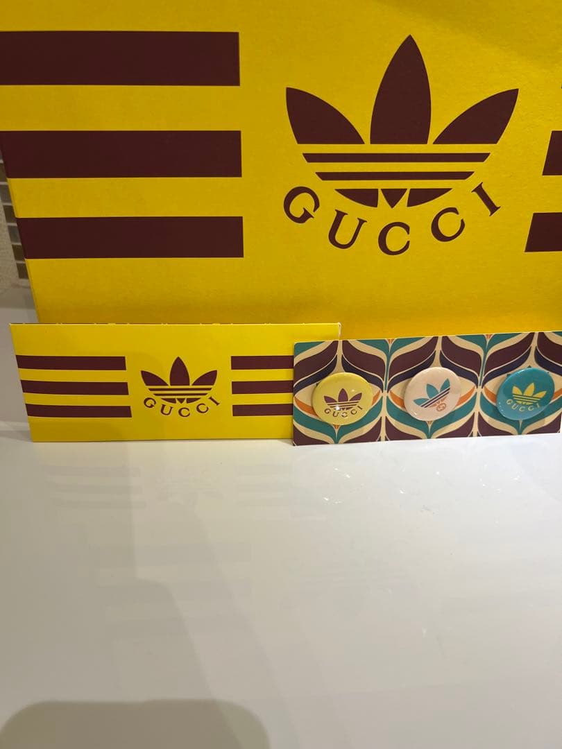 GUCCI グッチ　adidasコラボ　帽子　ハット M58センチ　箱バッチ付き