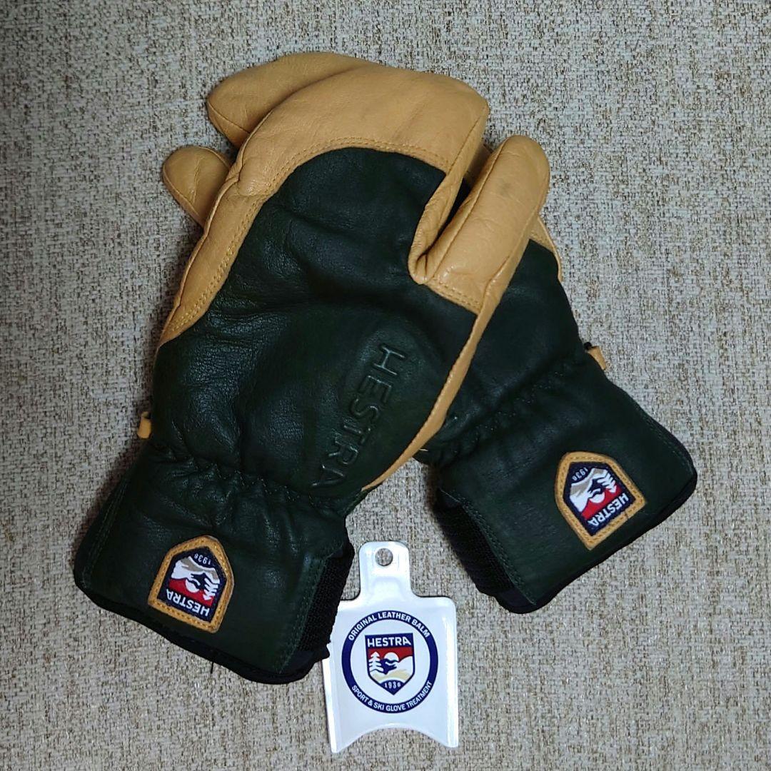 Hestra 3-Finger Full Leather short グローブ