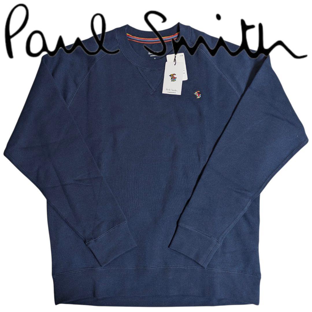 ポールスミス 裏起毛 スウェット M クリスタルラビット ストライプ ネイビー