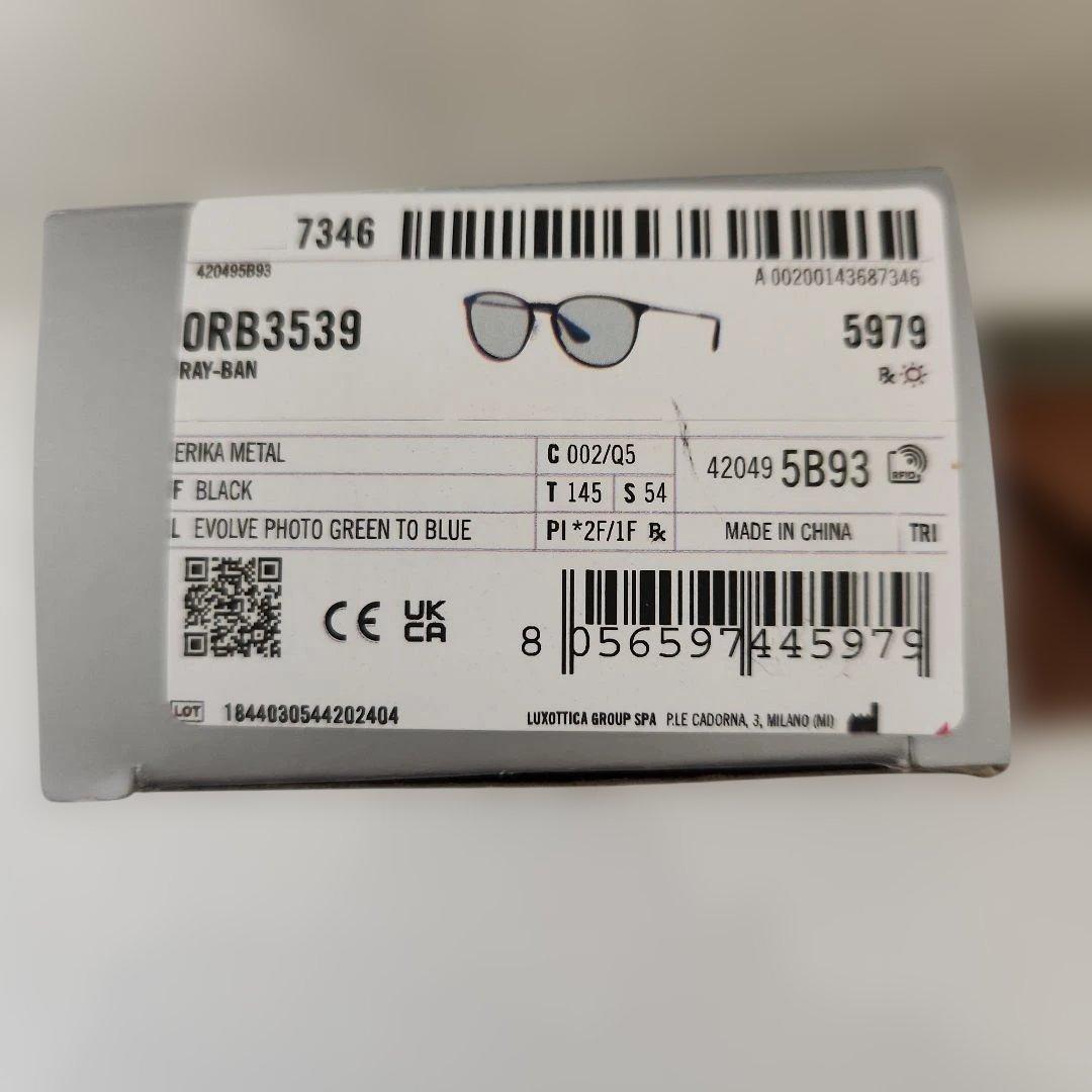 美品Ray-Ban ORB3539 人気エリカメタル 調光レンズサングラス