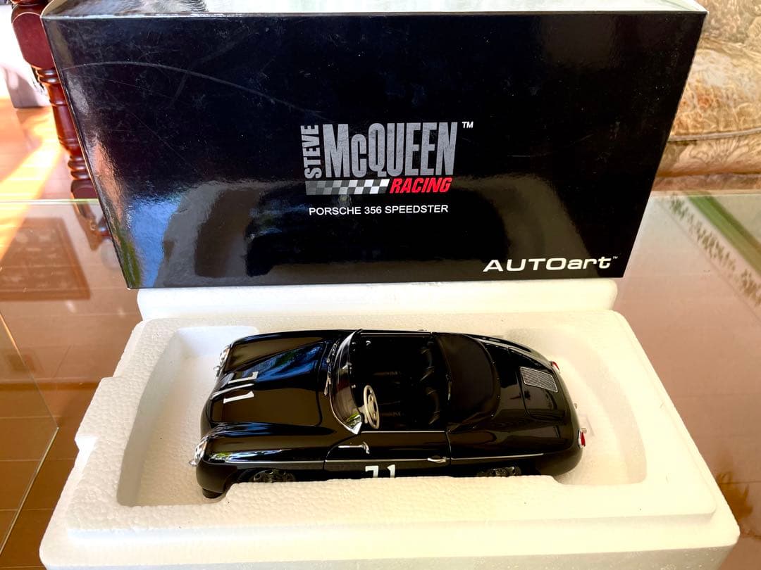 価格変更 1/18 ポルシェ356 スティーブ・マックィーンモデル ブラック