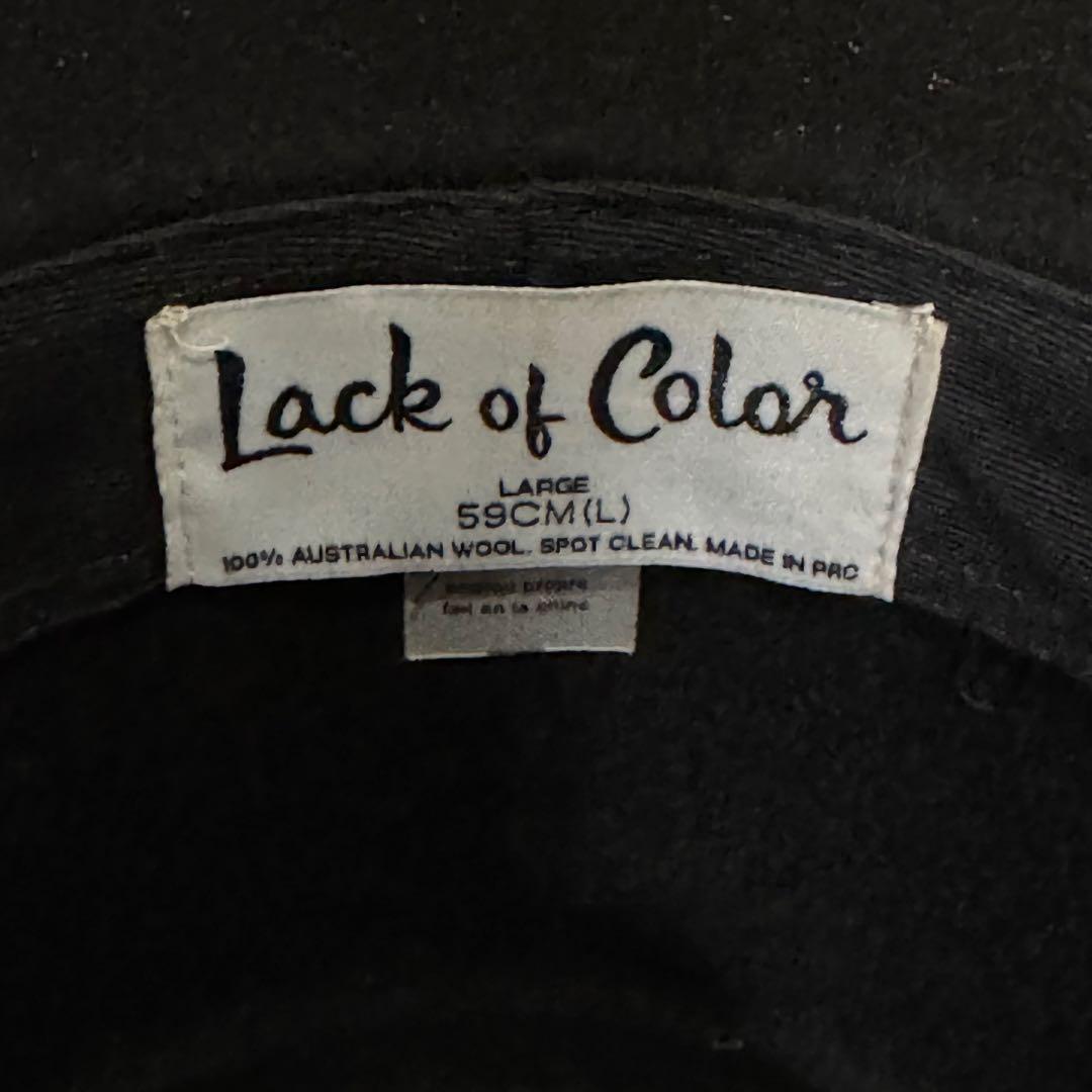 Lack of Color ブラック フェルトハット Lサイズ