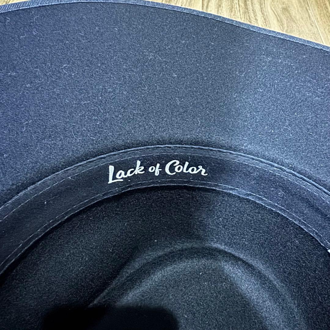 Lack of Color ブラック フェルトハット Lサイズ