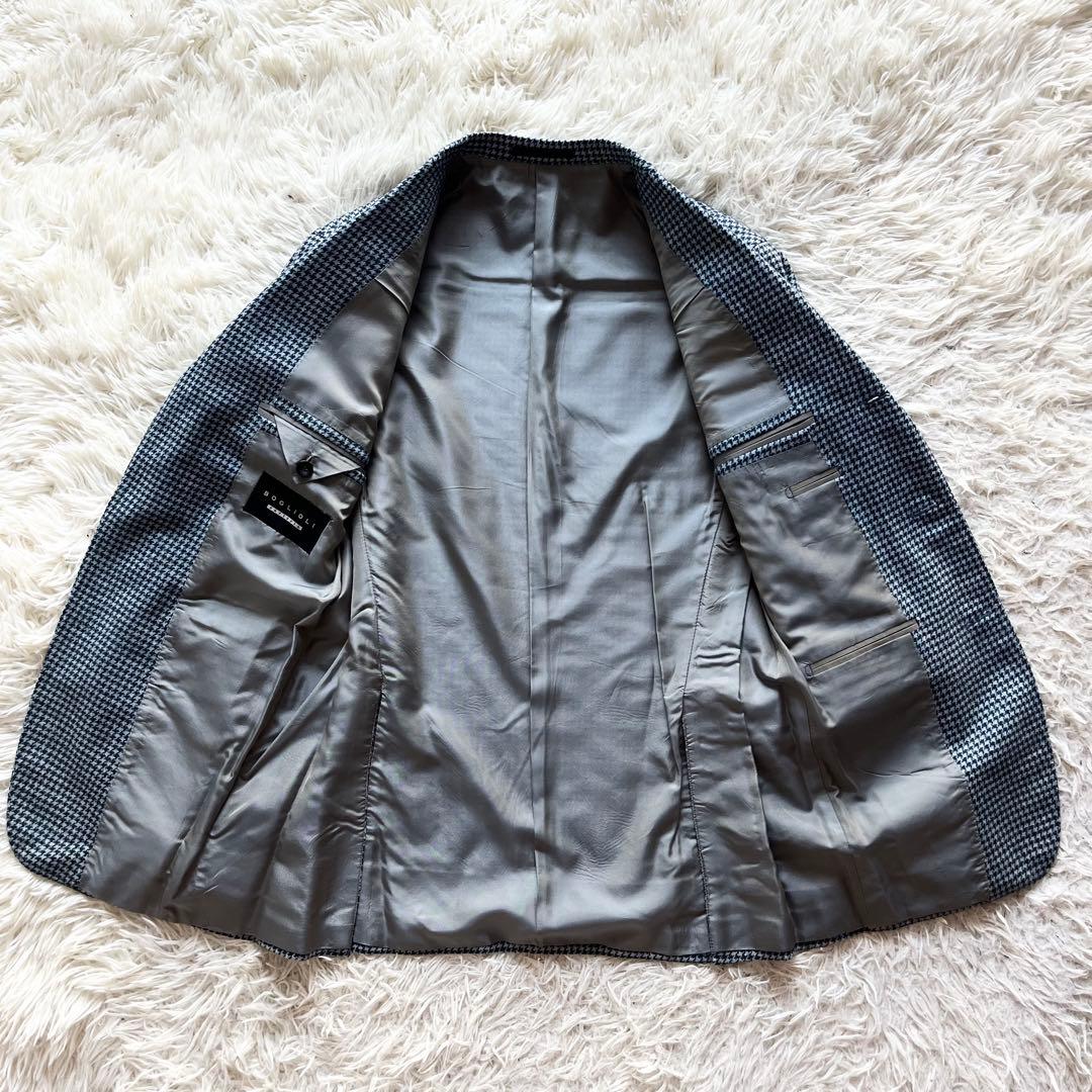 <美品>BOGLIOLI ネイビー カシミヤ ウール ジャケット サイズ46