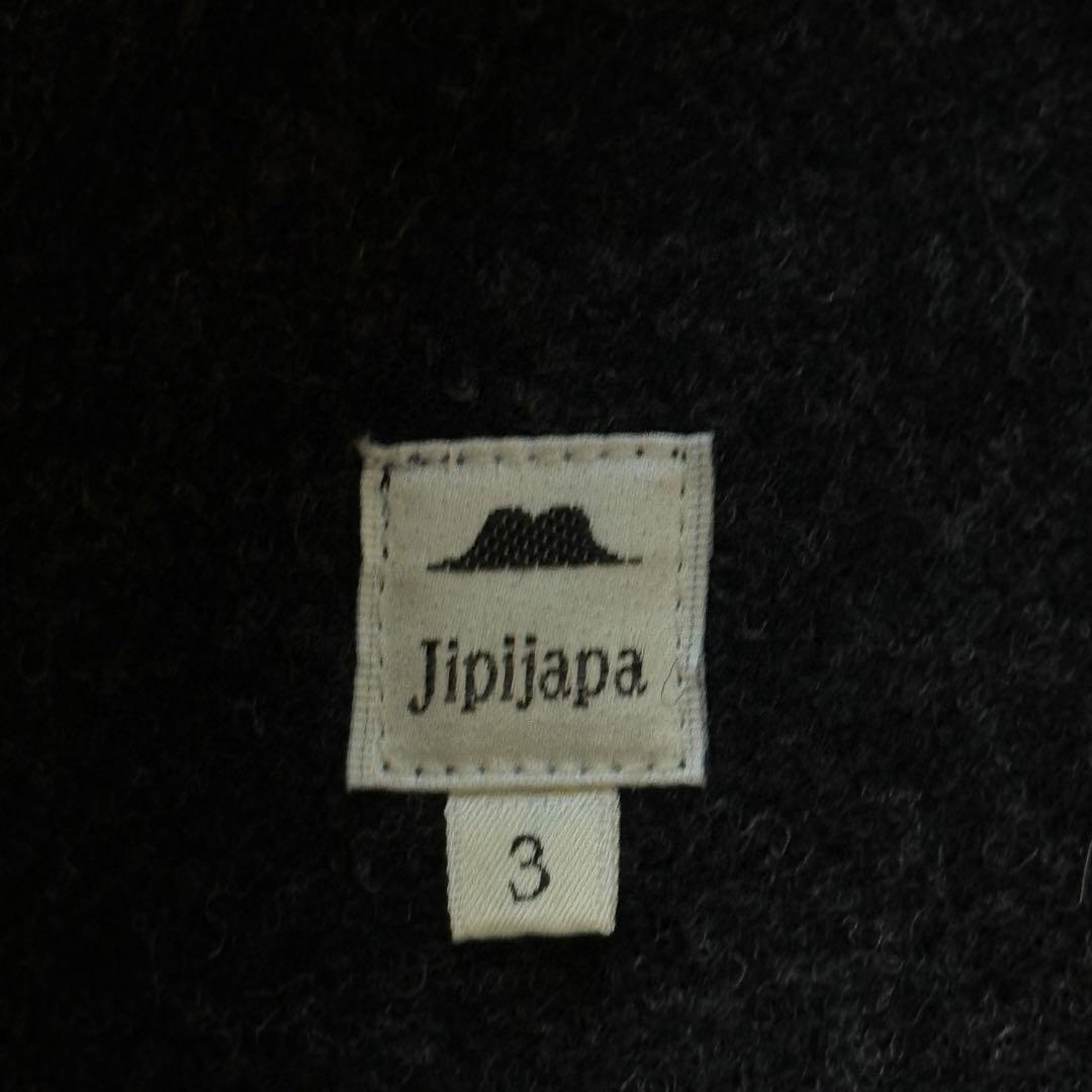 【未使用級】Jipijapa ヒピハパ ダッフルコート 編み込みデザイン 黒 3