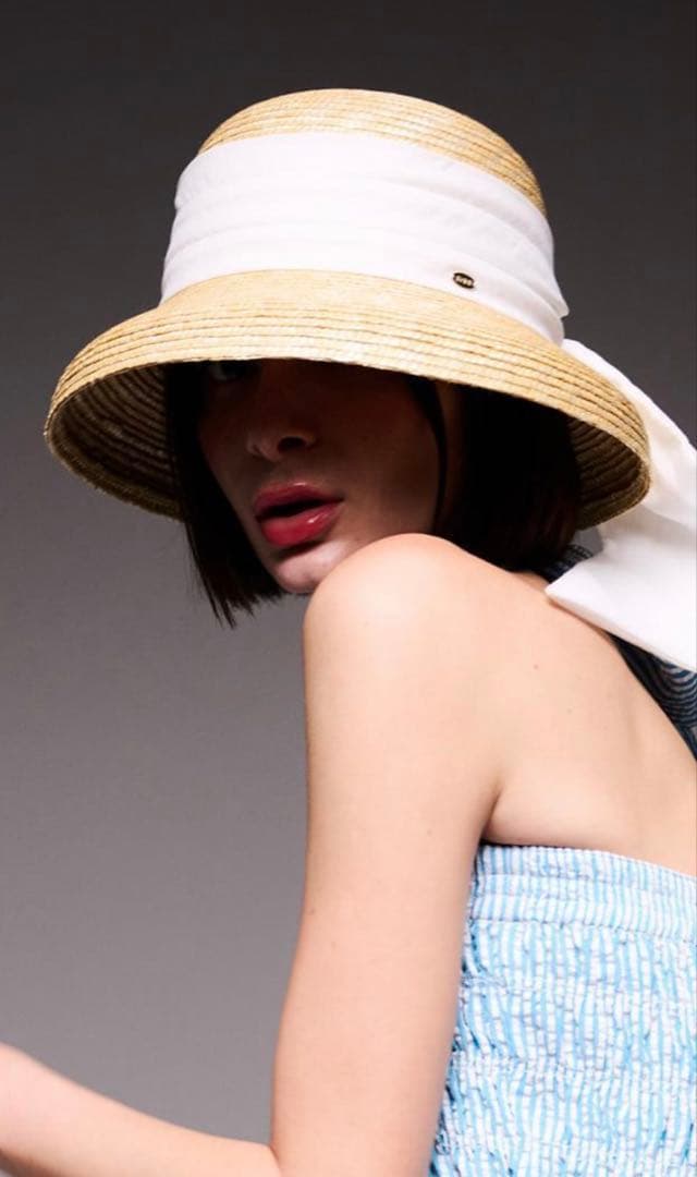 新品✨ 大人気ホワイト✨JENNEコットンビッグリボンカサブランカ