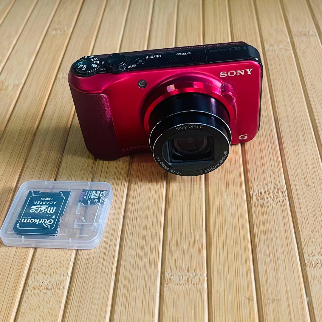 SONY Cyber Shot デジカメ DSC-HX10V レッド 動作品
