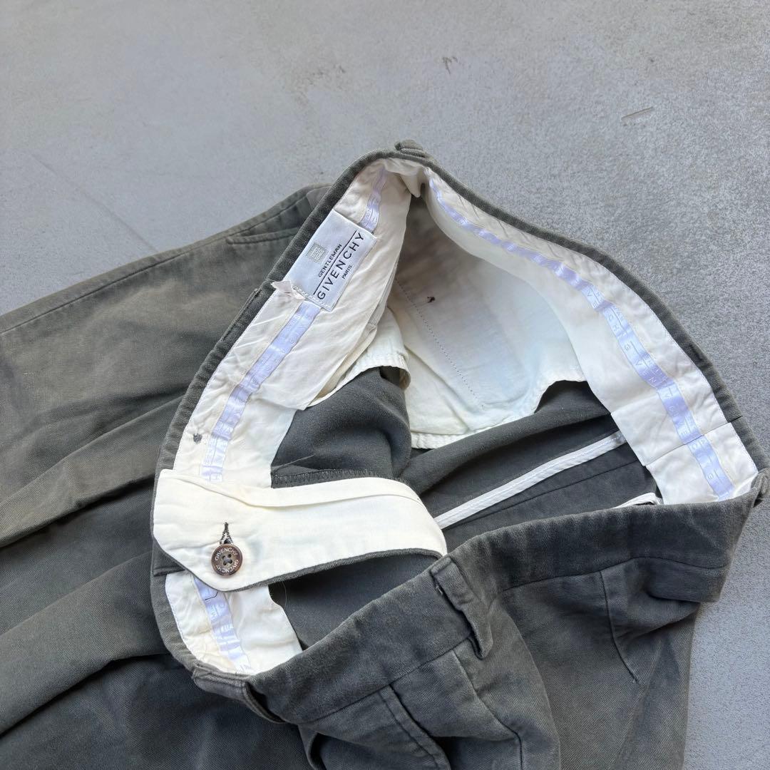 80s Givenchy イタリア製　２タック　スラックス　モールスキン　パンツ