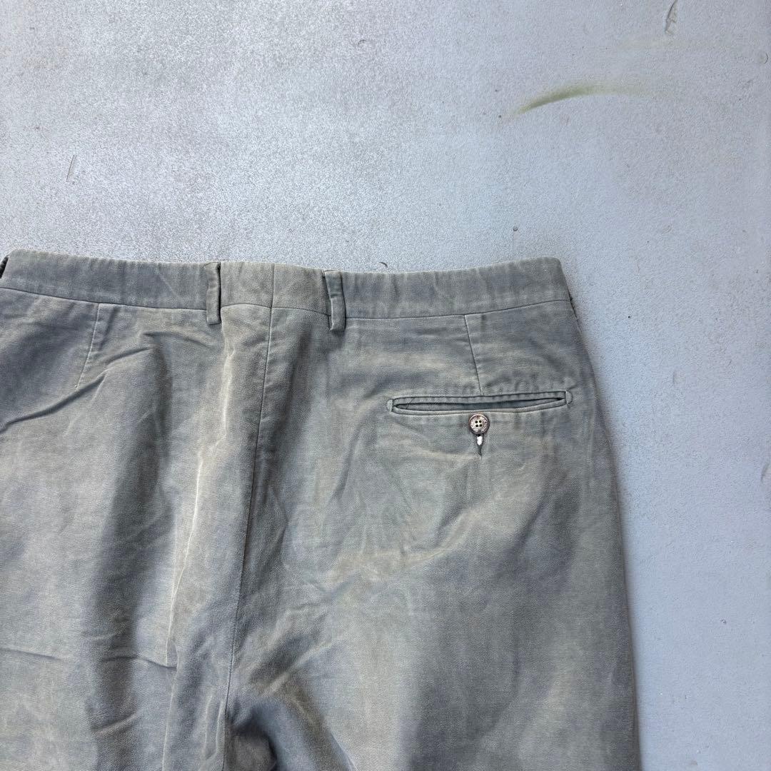80s Givenchy イタリア製　２タック　スラックス　モールスキン　パンツ