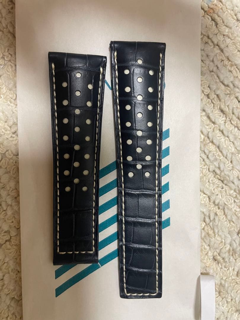 TAG Heuer 純正レザーベルト 黒 ベージュ