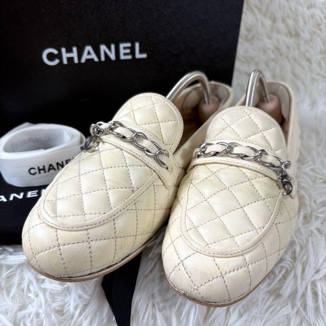 CHANEL シャネル　マトラッセ　チェーン　チャーム　ココマーク　ローファー
