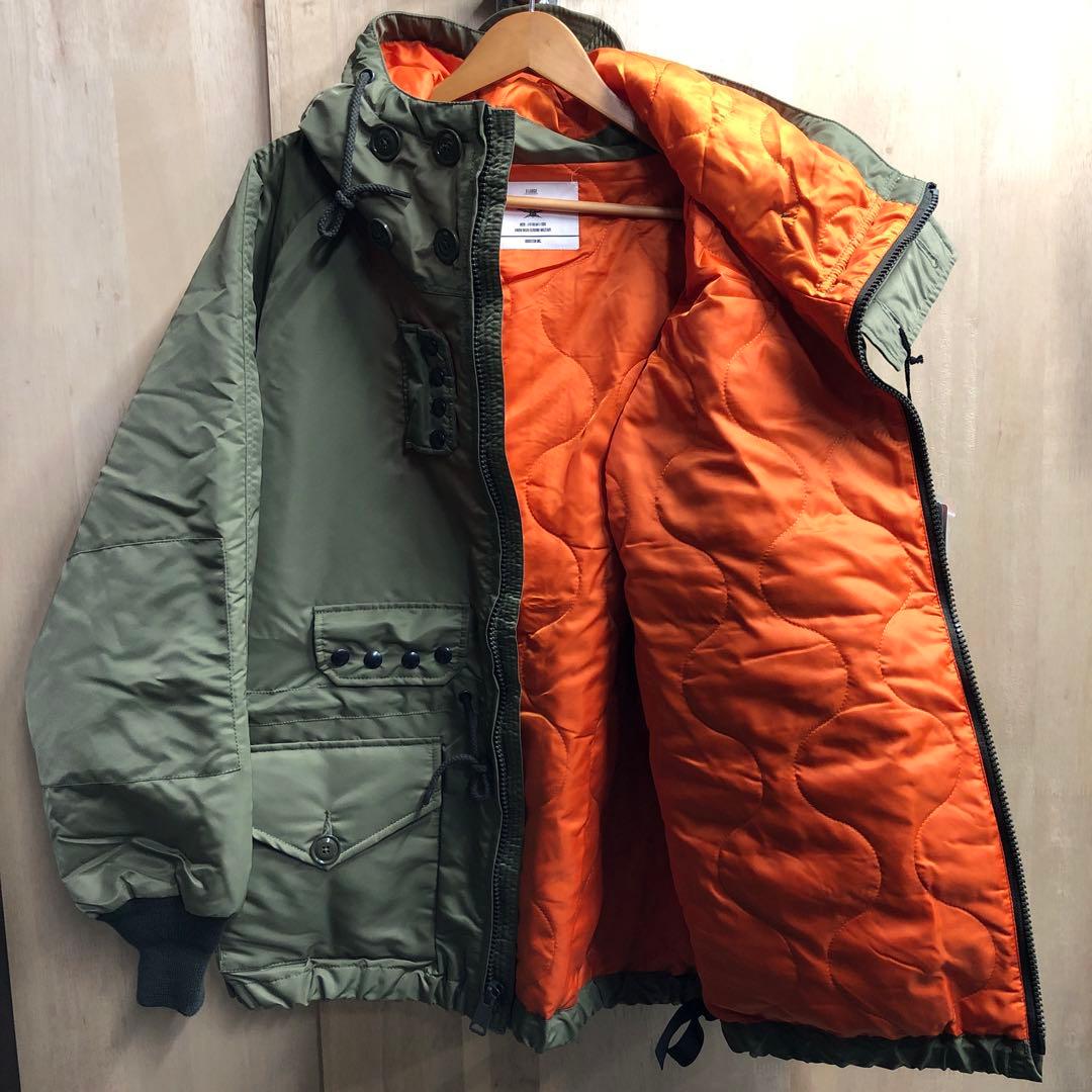 ヒューストン ミリタリー スモックパーカー ジャケット 中綿入り XL オリーブ