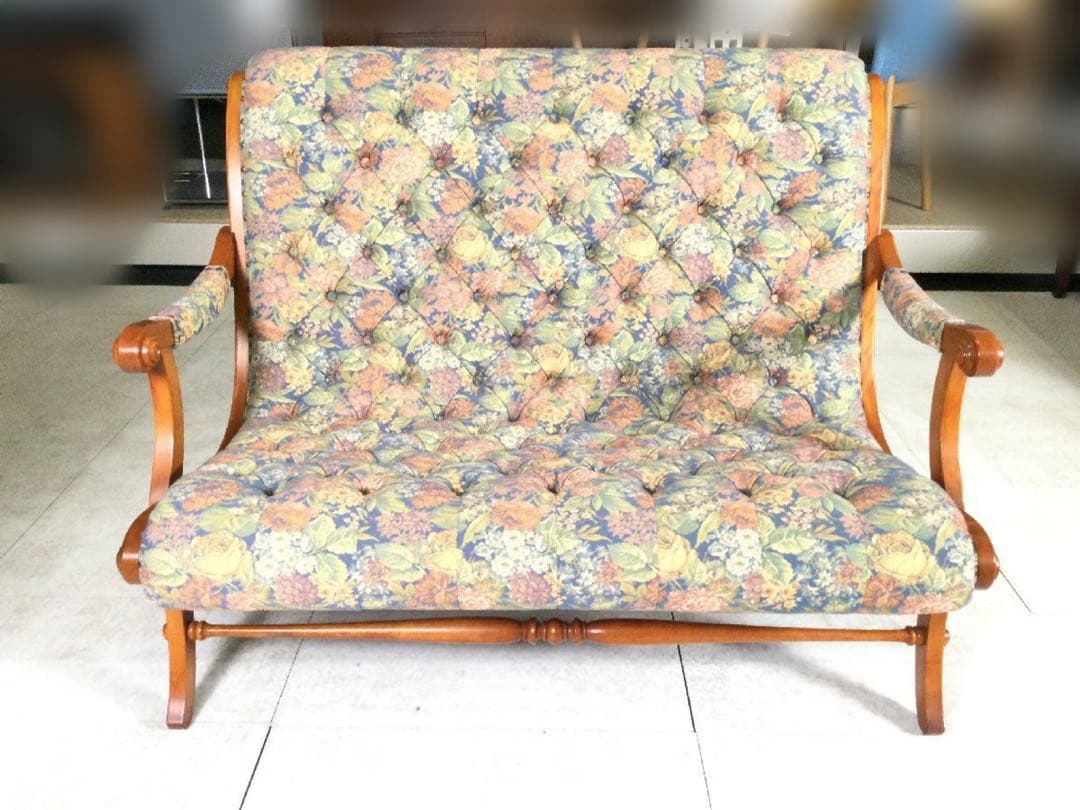 Daniel 横浜ダニエル Boot ブーツ 2人掛けアームチェア　花柄