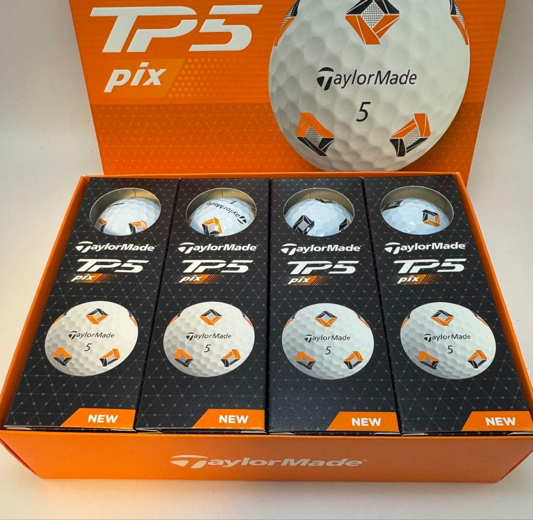 未使用品 TaylorMade TP5 pix ゴルフボール 2ダース ホワイト