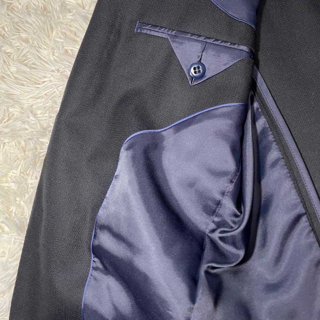 【美品】バーニーズニューヨーク テーラードジャケット ダークネイビー 銀ボタン