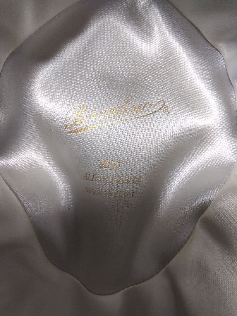 ボルサリーノ 中折れハット ラビットファー　ネイビー　目立った汚れなし