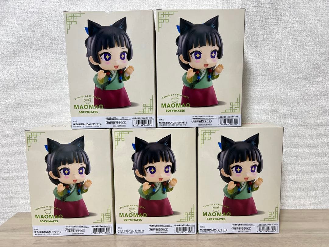 薬屋のひとりごと おおきなSOFVIMATES 猫猫 フィギュア5個セット