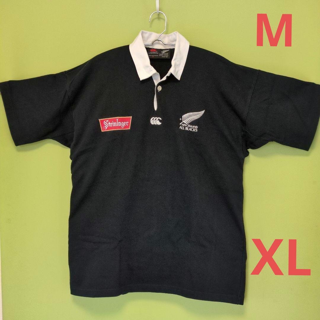 オールブラックス　90'S　カンタベリー　半袖ラガーシャツ　M