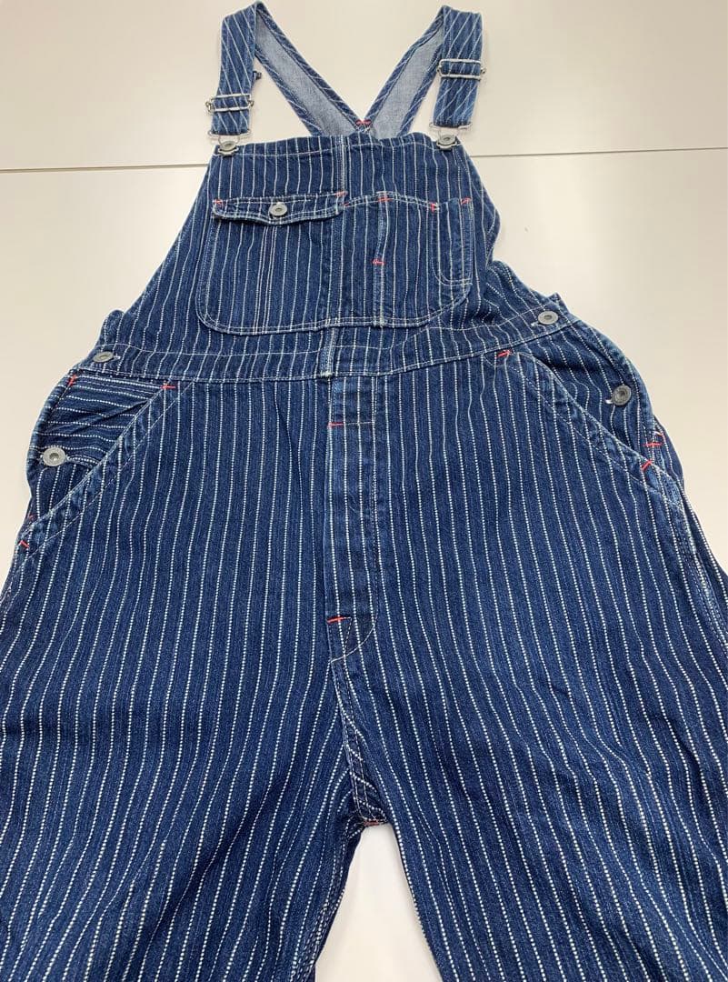 【日本製】オールドフラットヘッド デニム ウォバッシュ オーバーオール