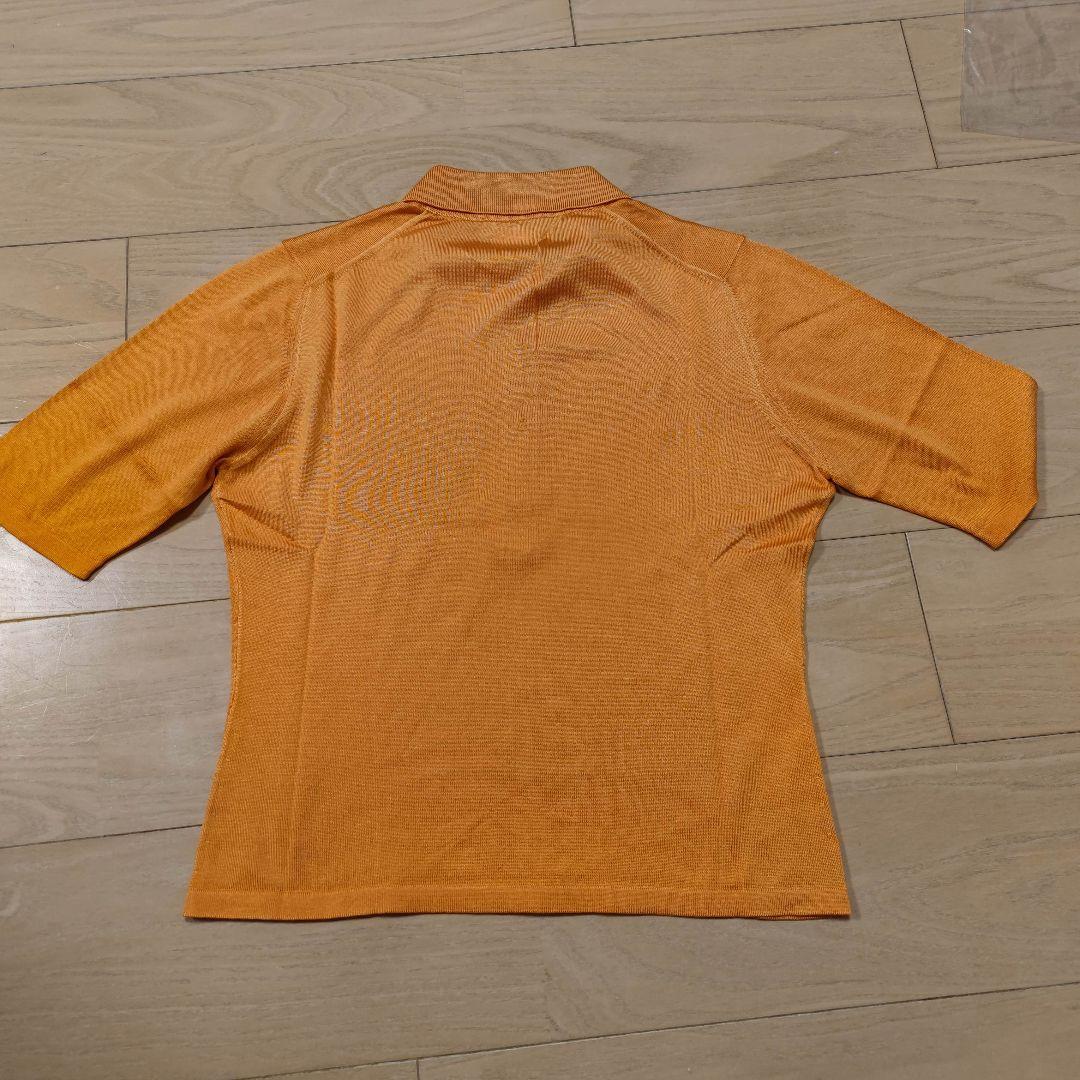 HERMES 半袖ポロシャツ Mサイズ オレンジ