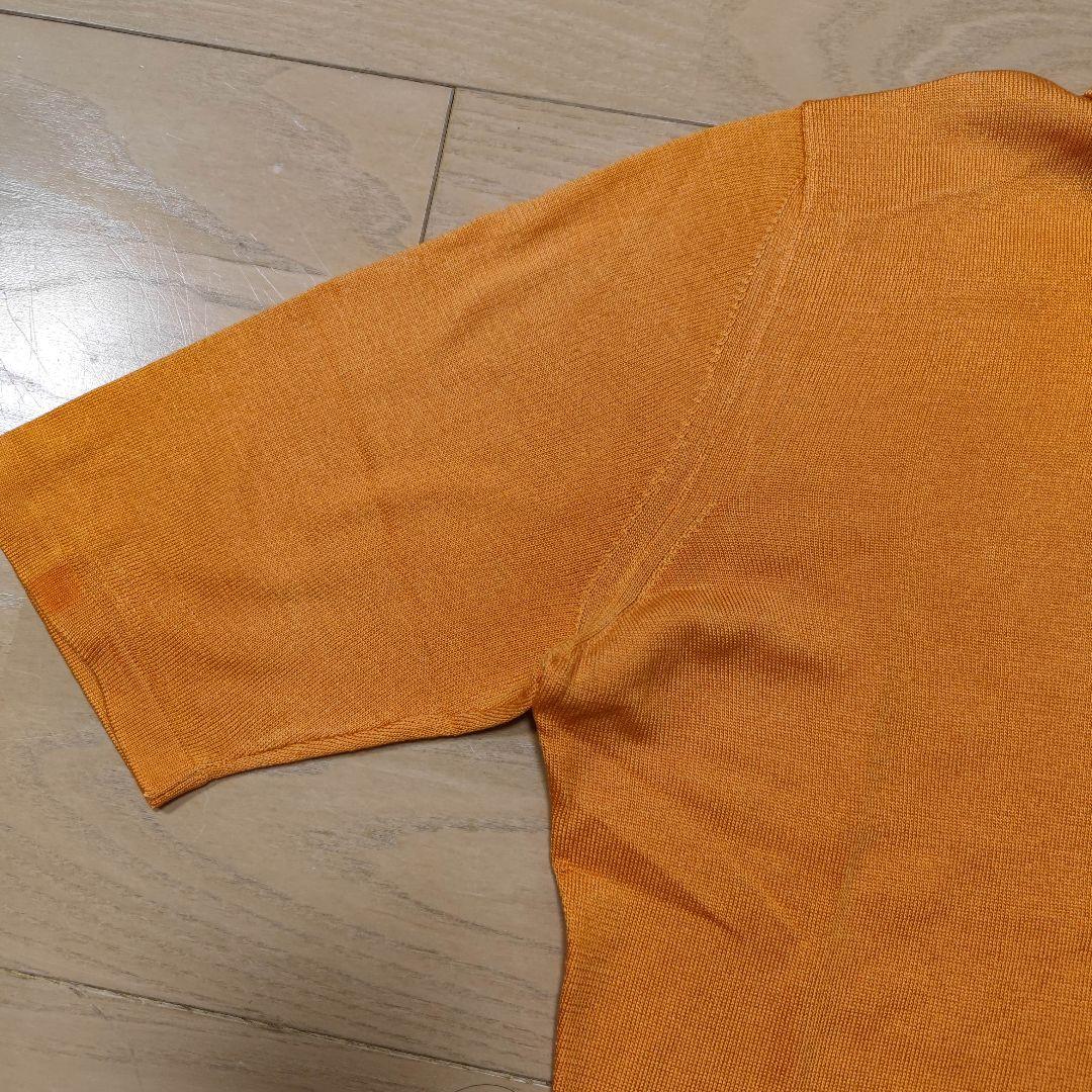 HERMES 半袖ポロシャツ Mサイズ オレンジ